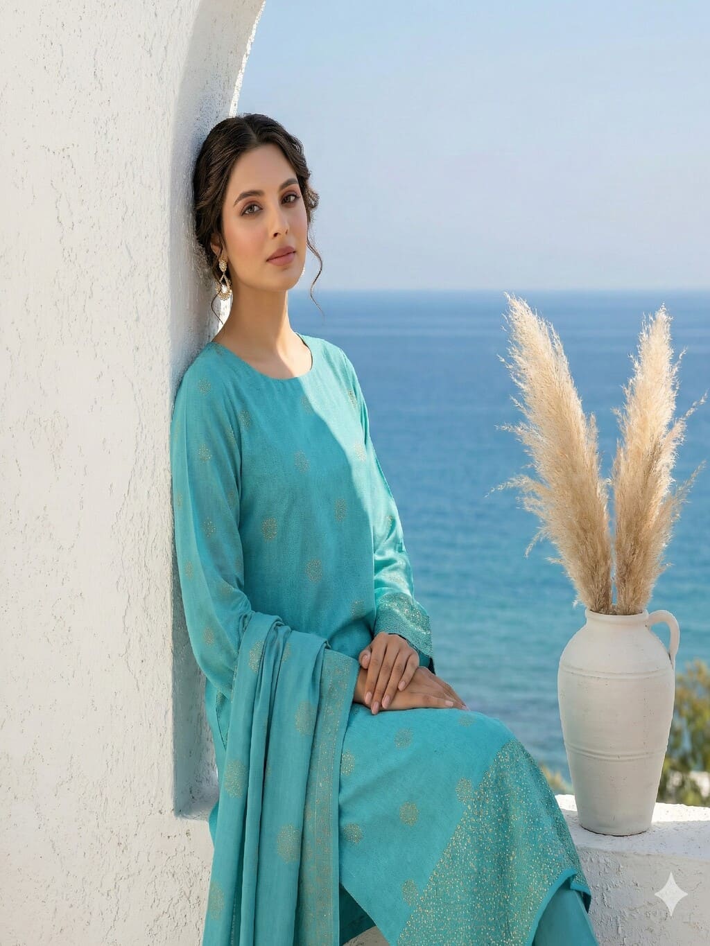 Unstitched Jacquard Brosha 3 Piece