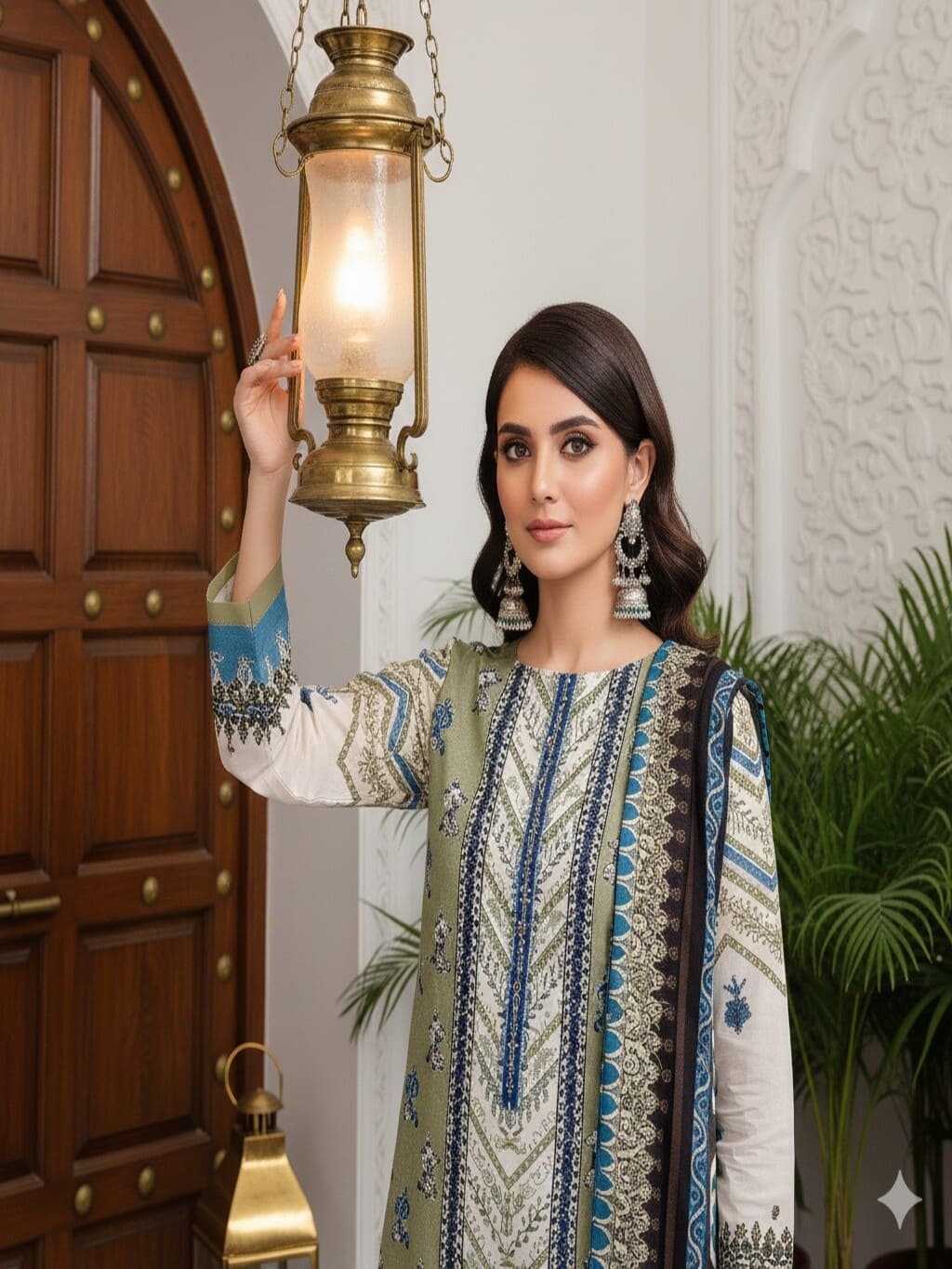 Unstitched Printed Lawn 3 Piece