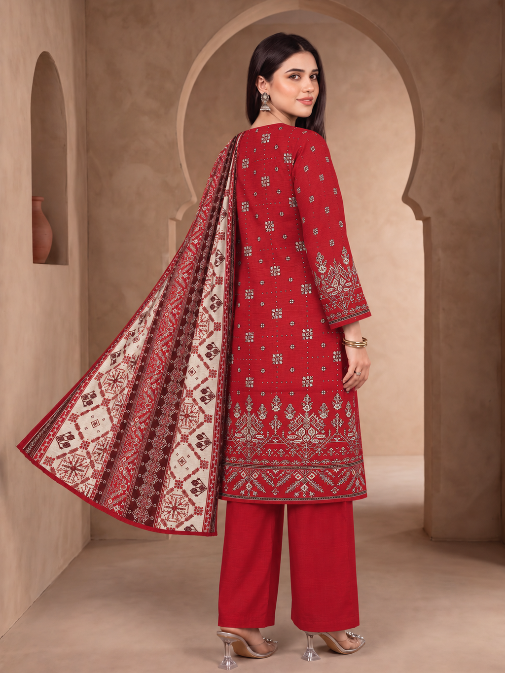 Khaddar Mehak 3-Piece Suit Vol 3 (Design 1)