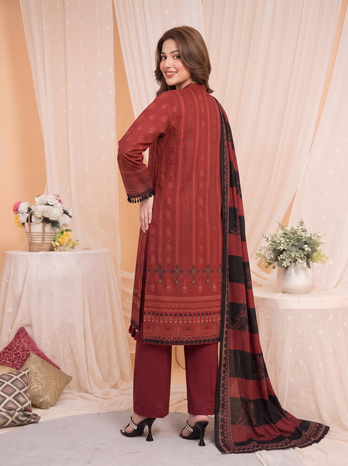 Khumar Vol 1 Printed 3-Piece Suit (Design 6)