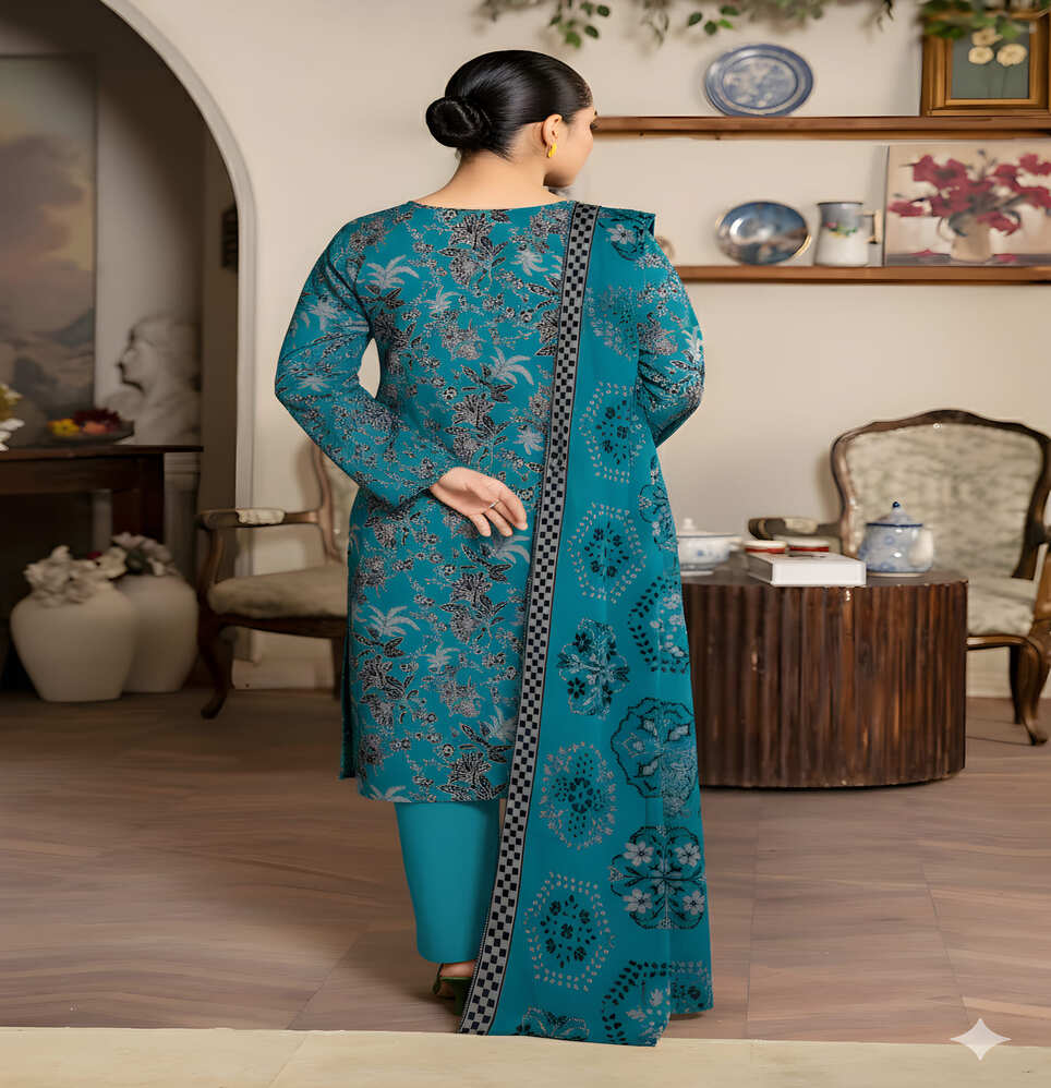 Unstitched Printed Lawn 3 Piece