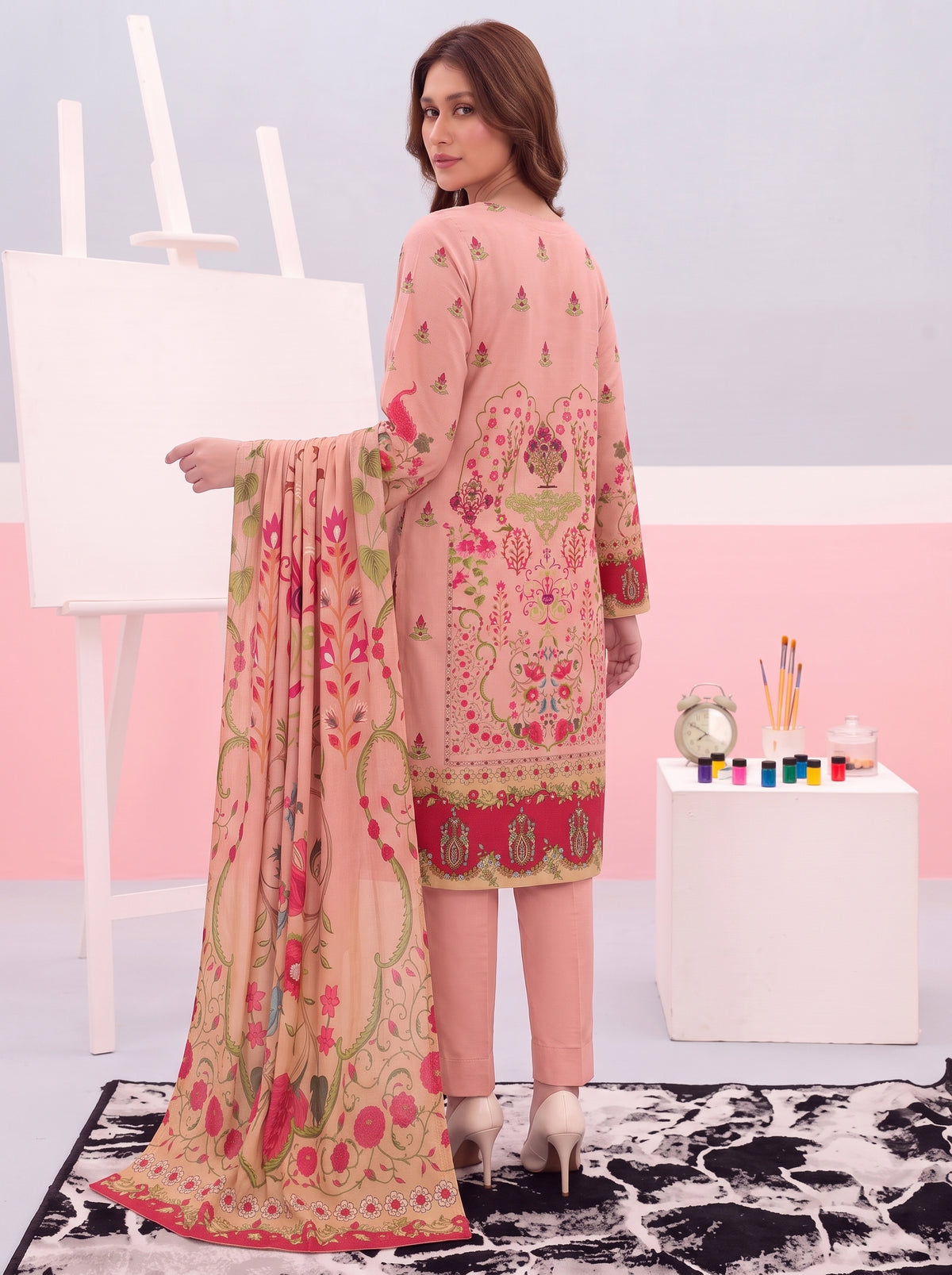 Areeqa Vol 1 Printed 3-Piece Suit (Design 10)