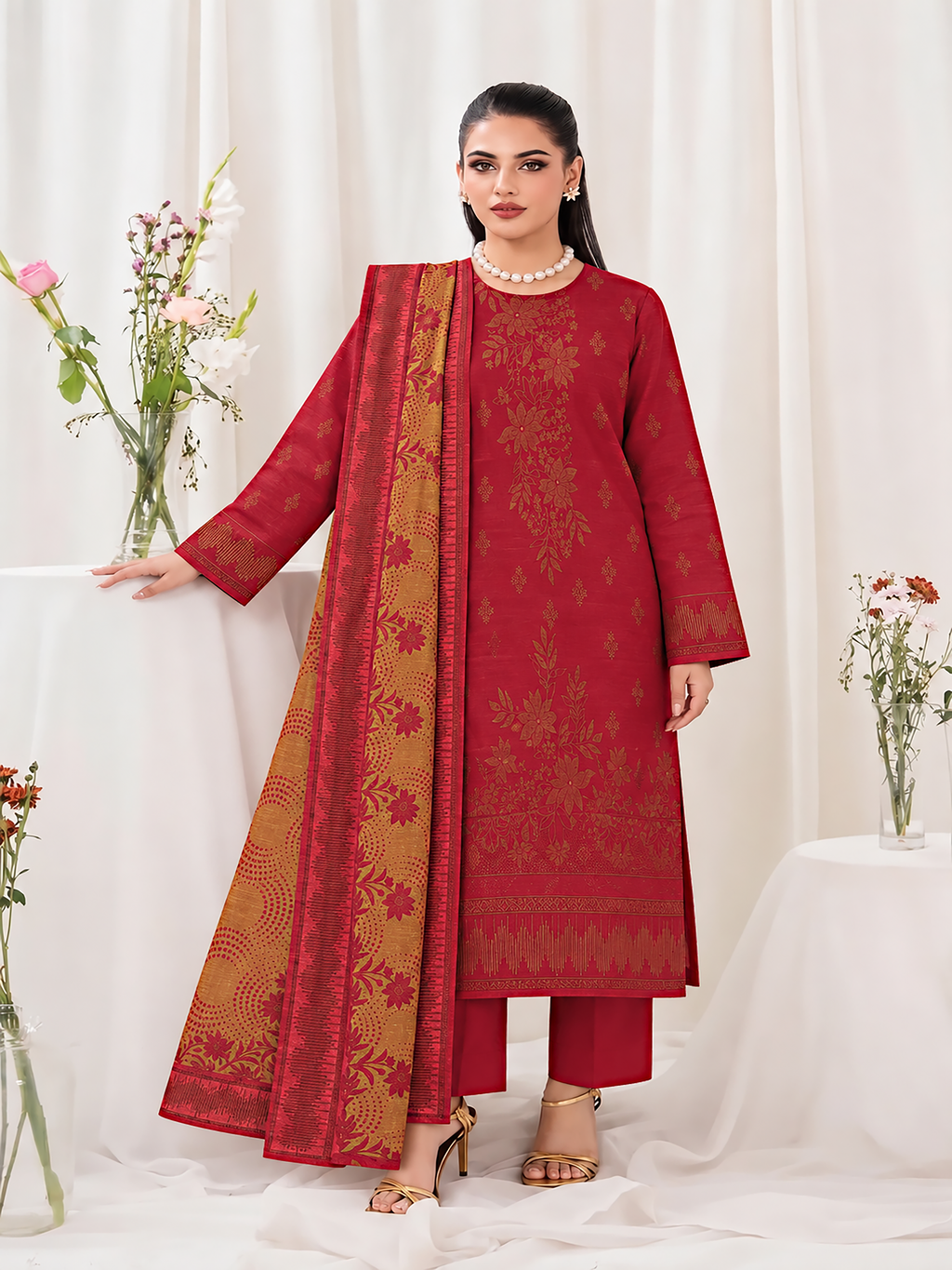 Khaddar Mehak 3-Piece Suit Vol 4 (Design 2)