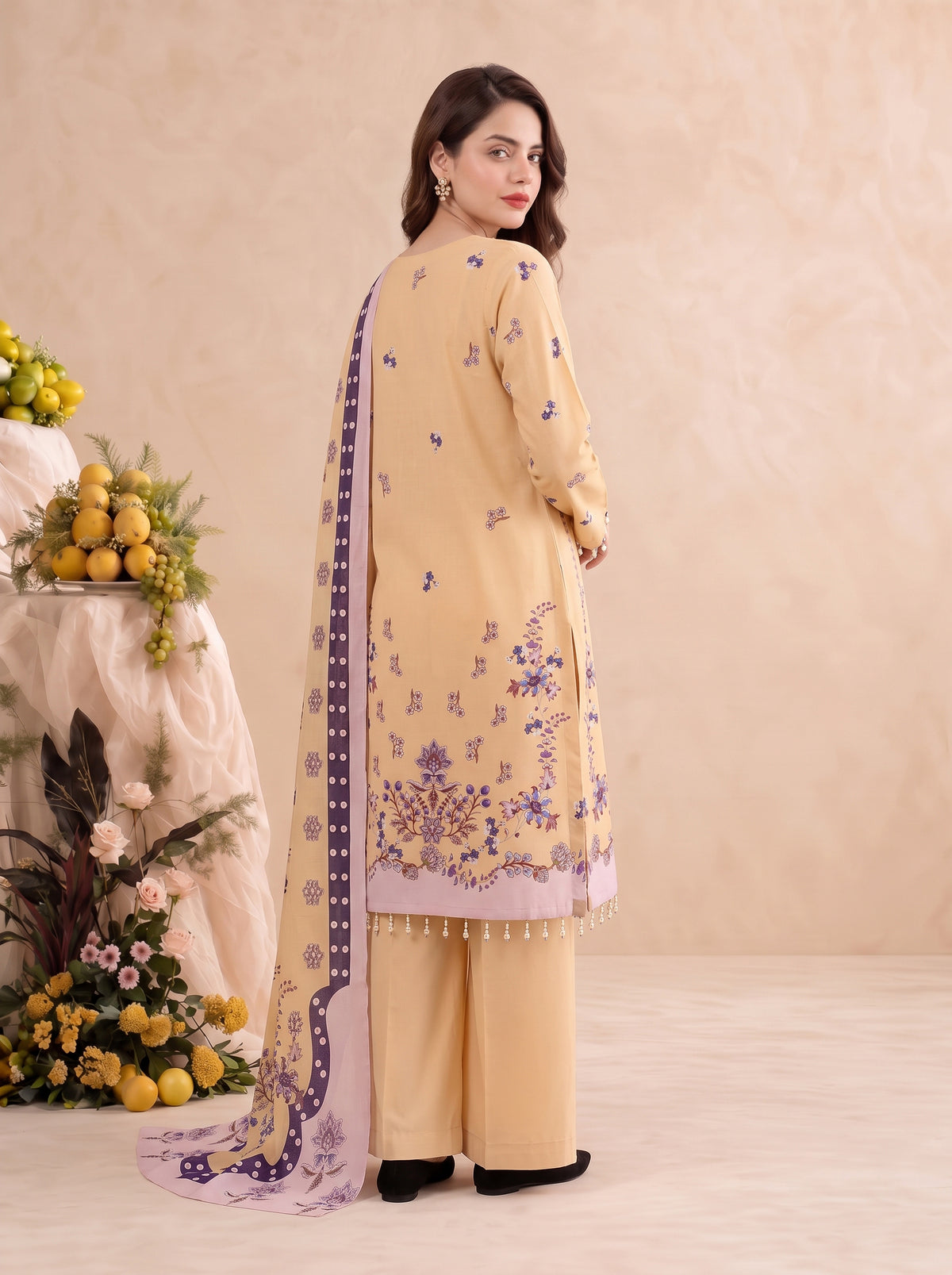Areeqa Vol 2 Printed 3-Piece Suit (Design 10)