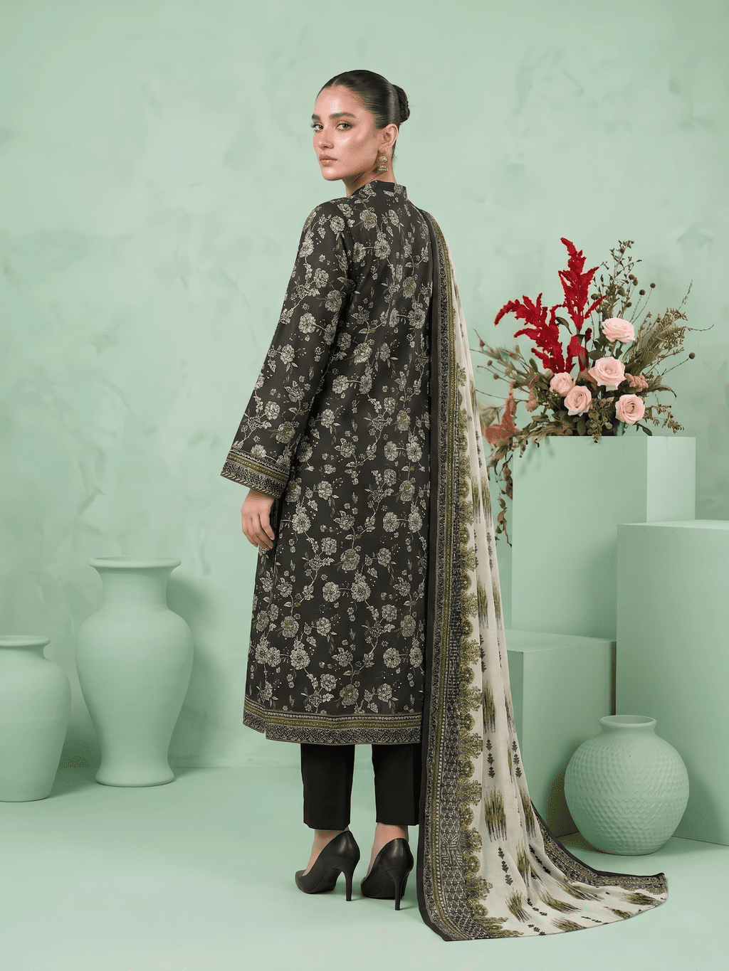 Unstitched Printed Lawn 3 Piece