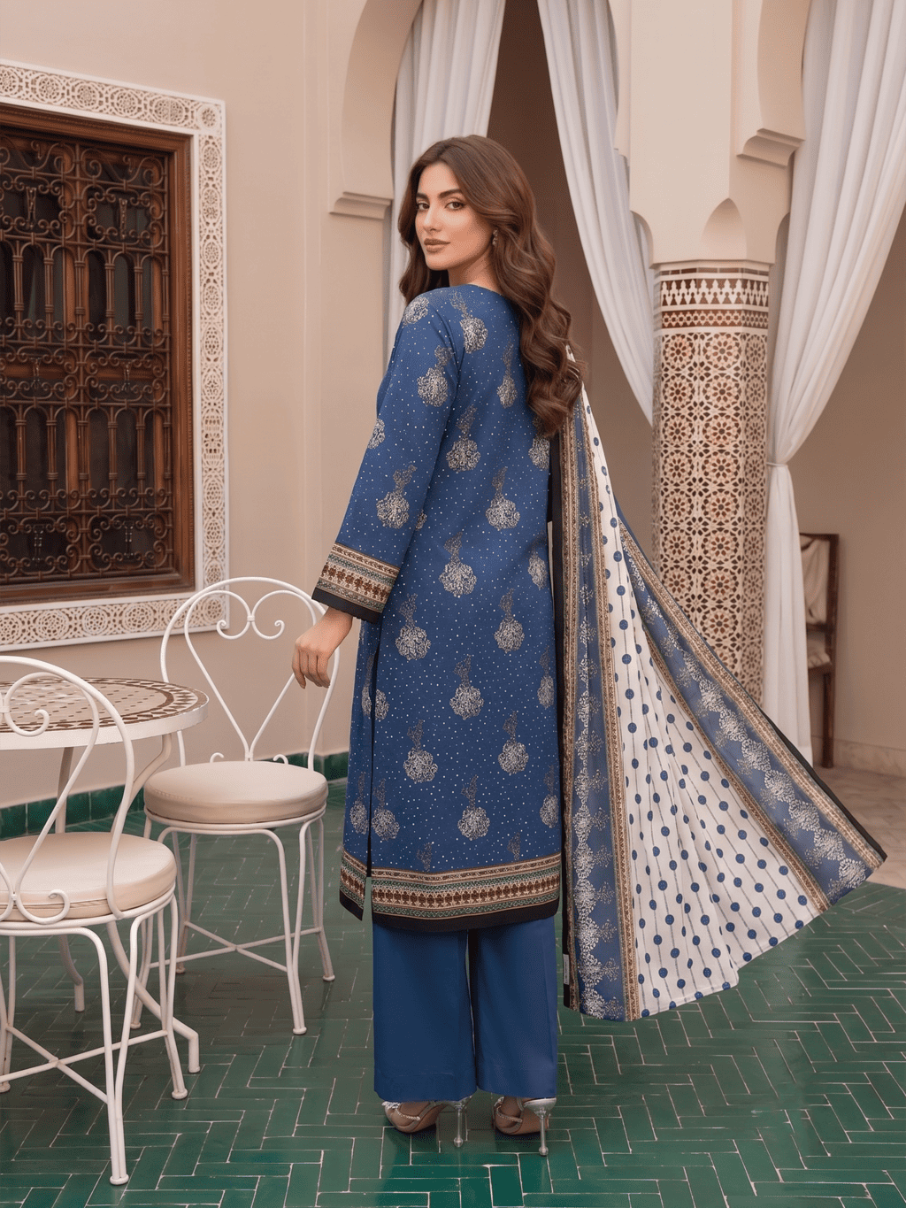 Unstitched Printed Lawn 3 Piece