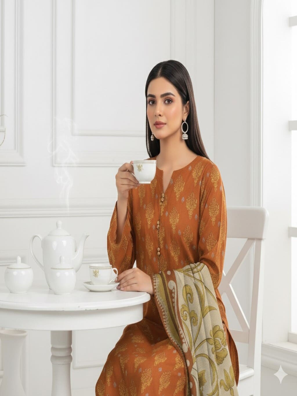 Unstitched Printed Lawn 3 Piece