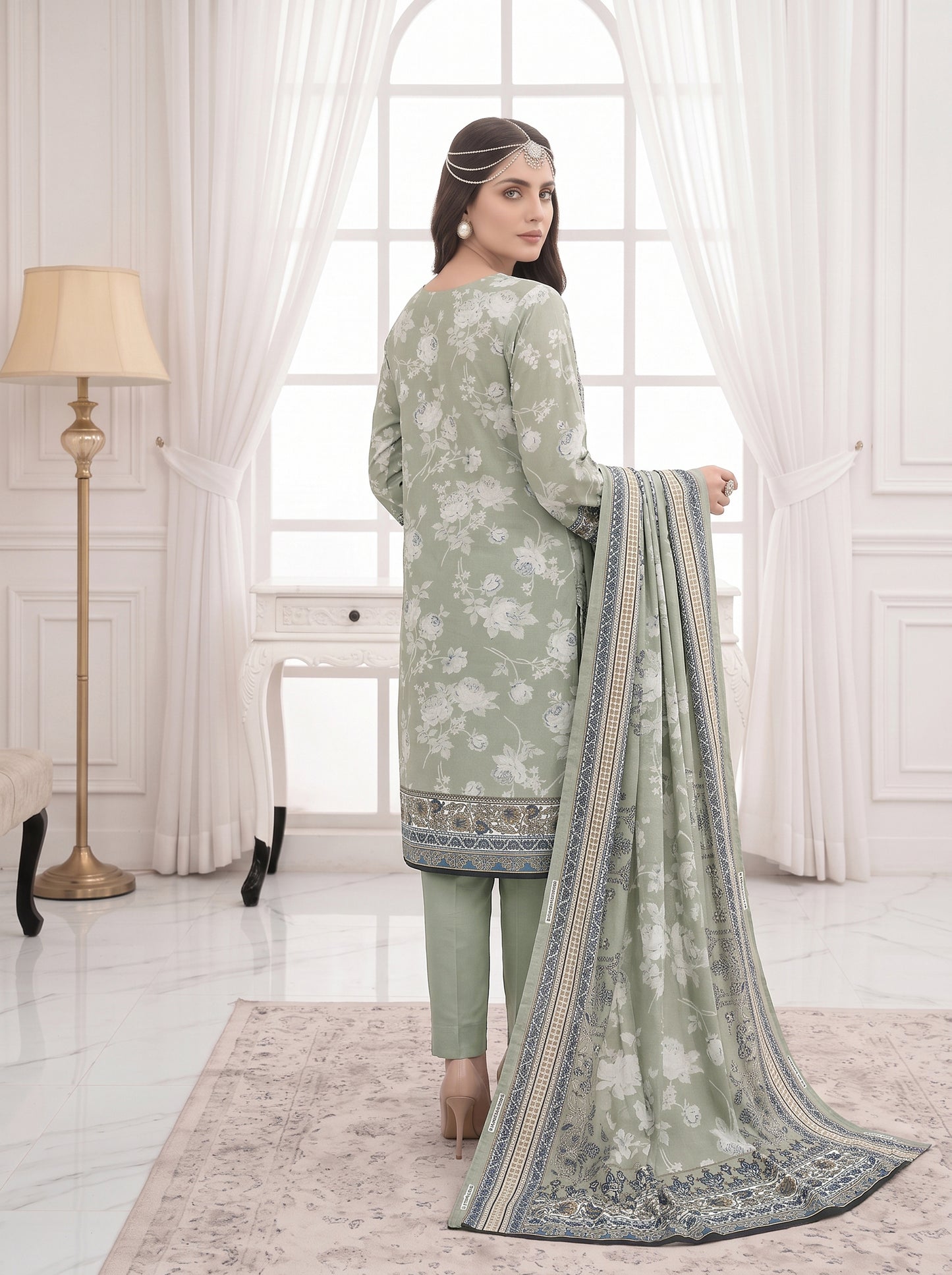Unstitched Printed Lawn 3 Piece