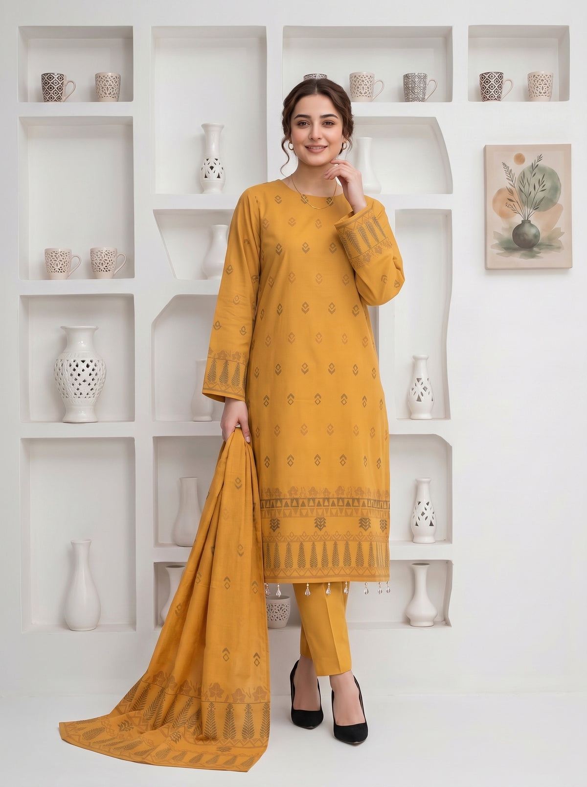 Saqaafah – 3 Piece Printed Lawn Suit