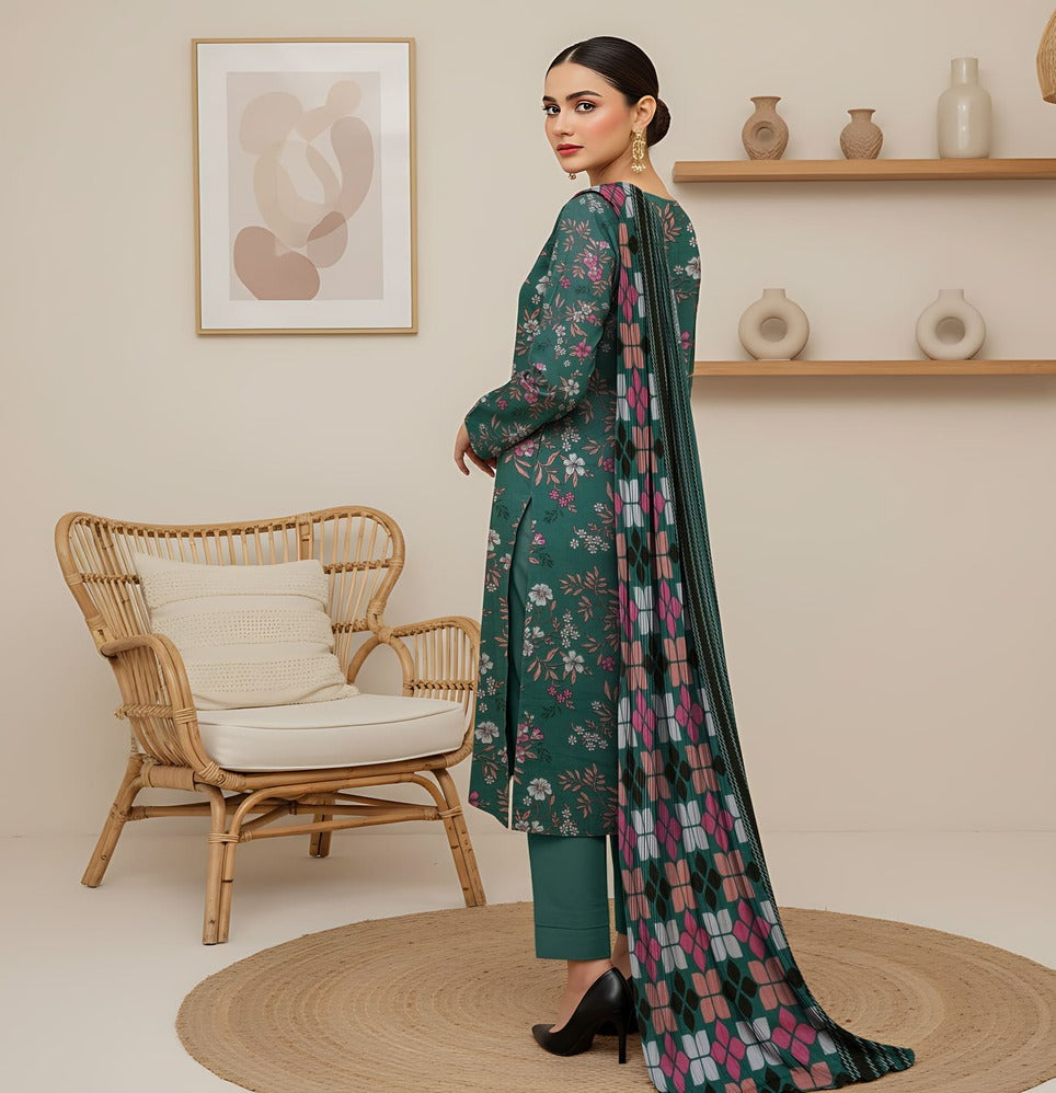 Unstitched Printed Lawn 3 Piece