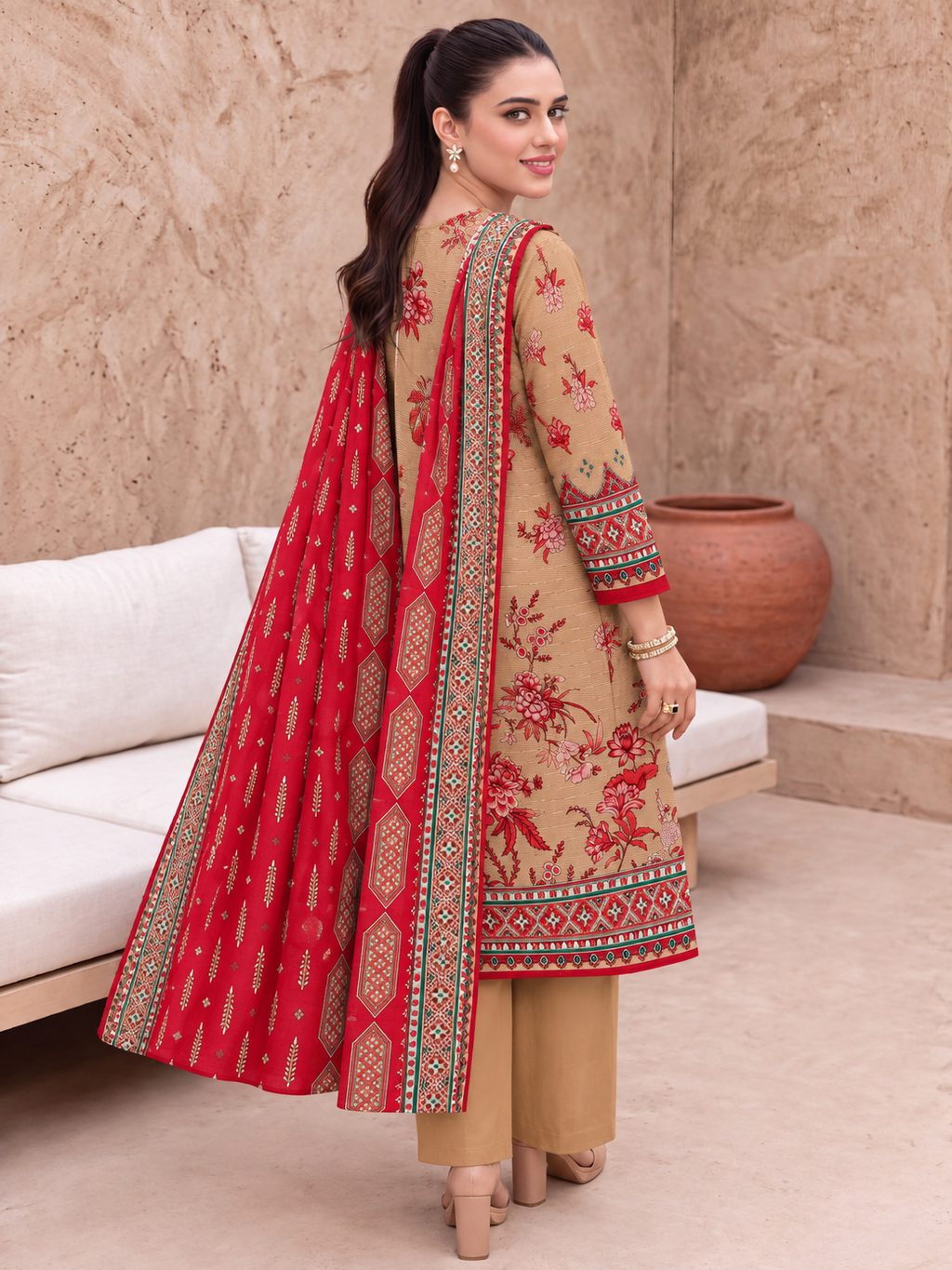 Khaddar Mehak 3-Piece Suit Vol 3 (Design 3)