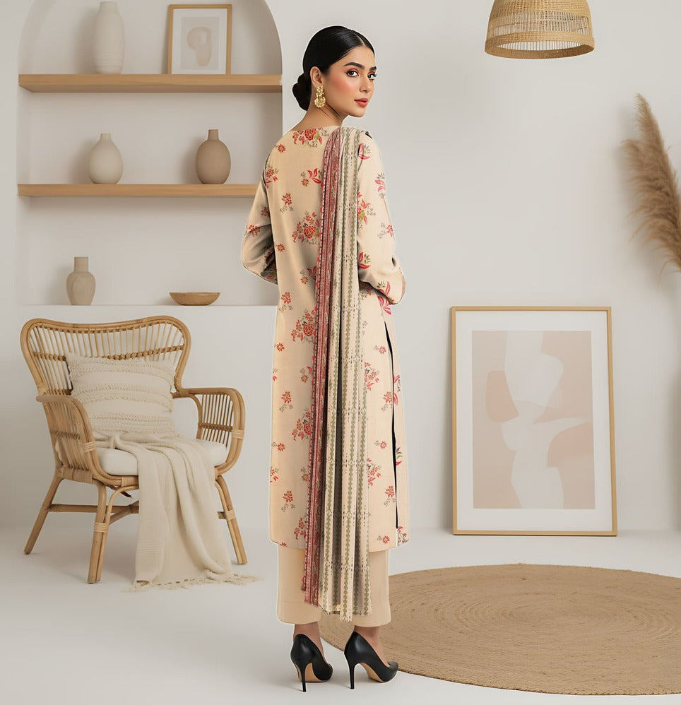 Unstitched Printed Lawn 3 Piece