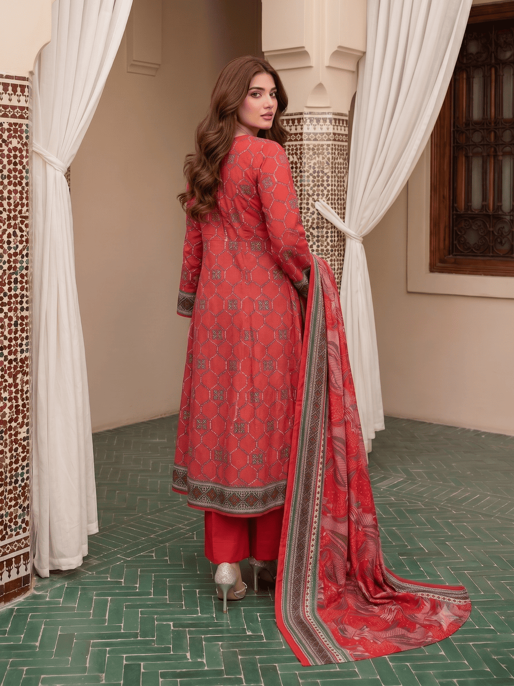 Unstitched Printed Lawn 3 Piece