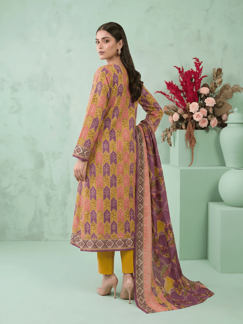 Unstitched Printed Lawn 3 Piece
