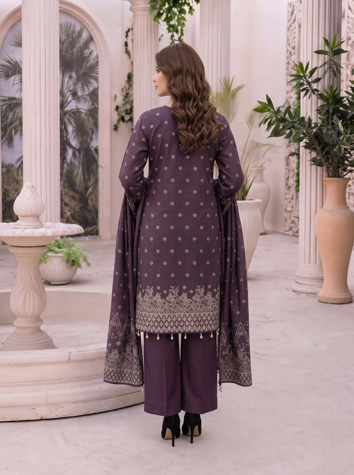 Libas e Khas Karandi 3-Piece Printed Suits Vol 2 (Design 1)