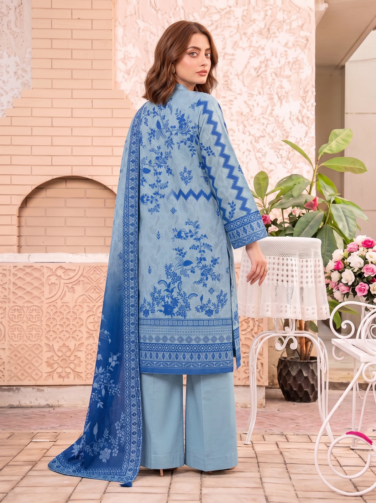 Khumar Vol 2 Printed 3-Piece Suit (Design 1)