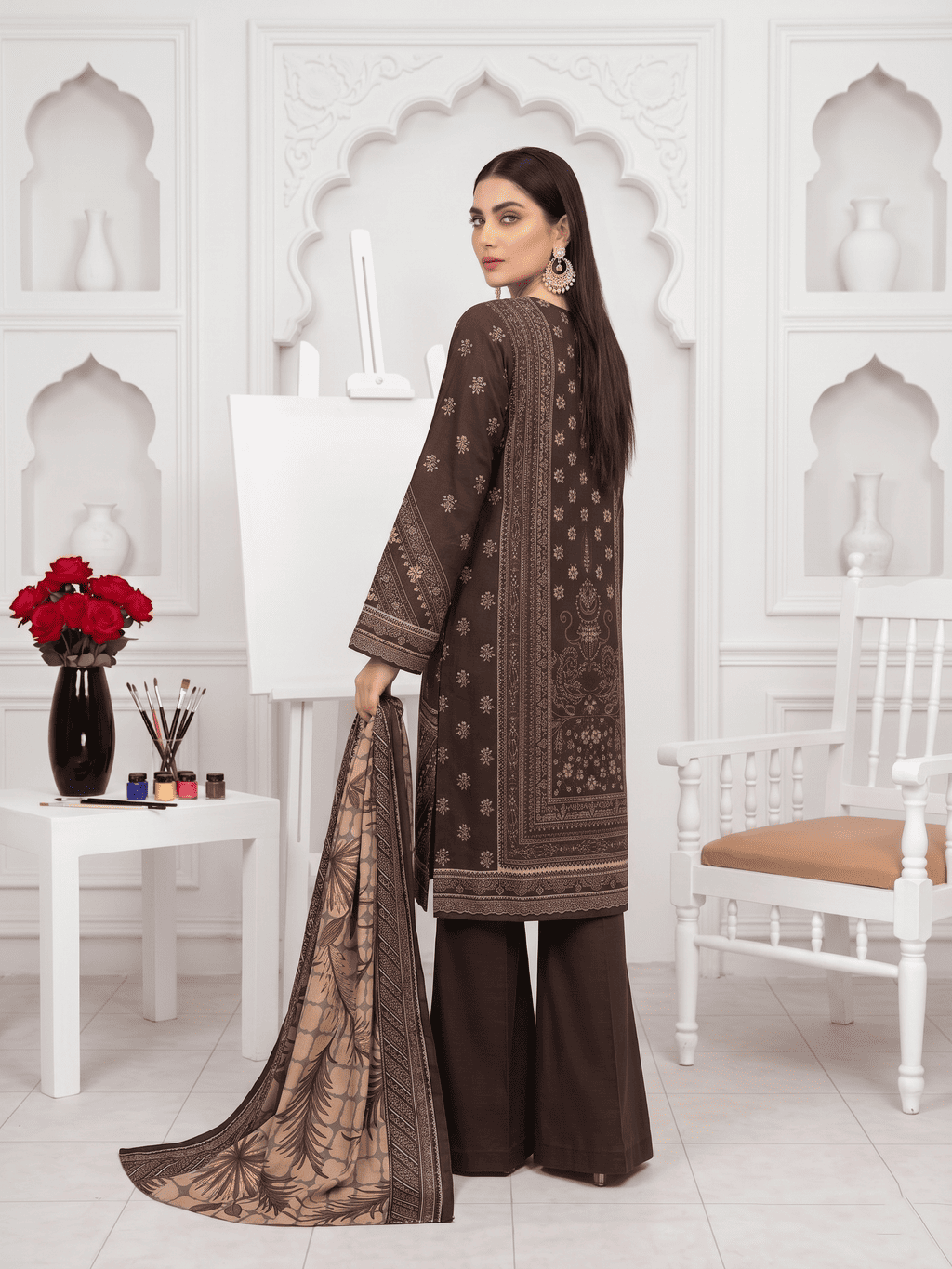 Unstitched Printed Lawn 3 Piece