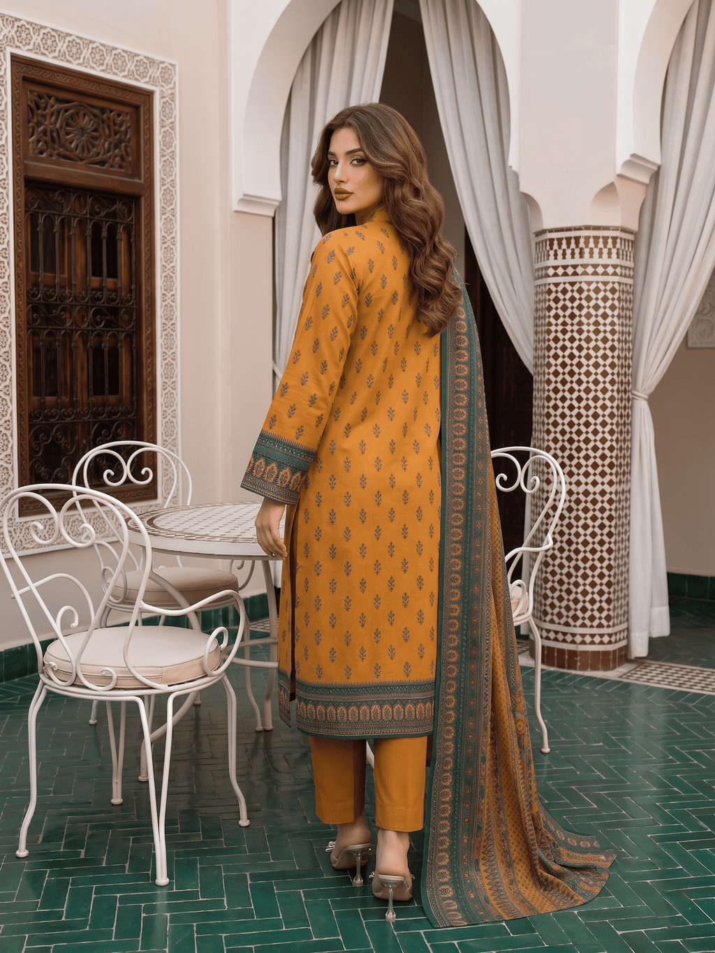 Unstitched Printed Lawn 3 Piece