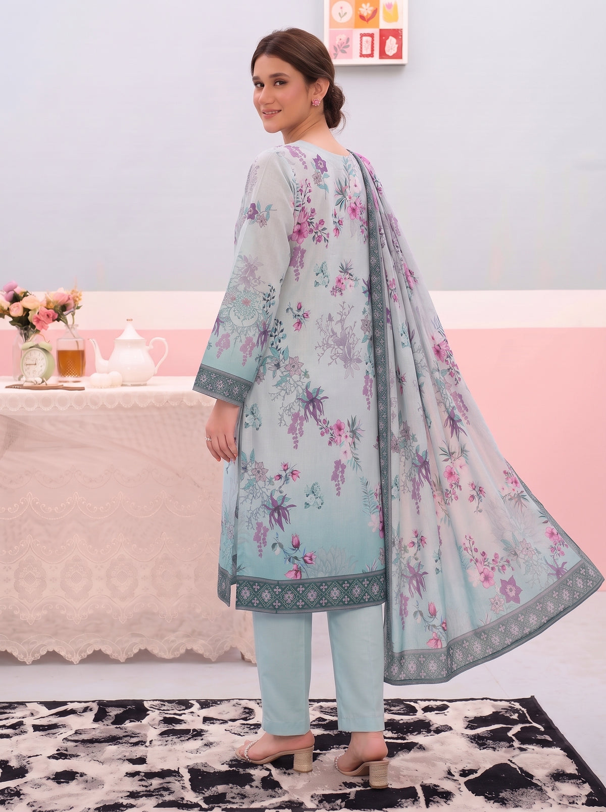 Areeqa Vol 1 Printed 3-Piece Suit (Design 6)
