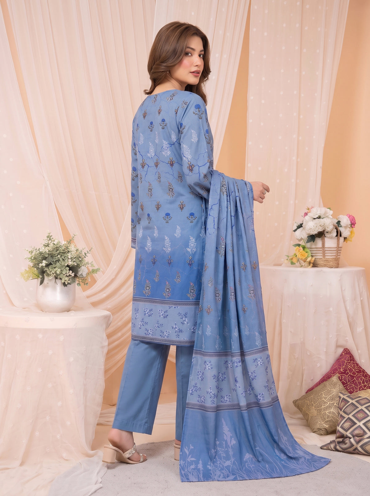 Khumar Vol 1 Printed 3-Piece Suit (Design 3)