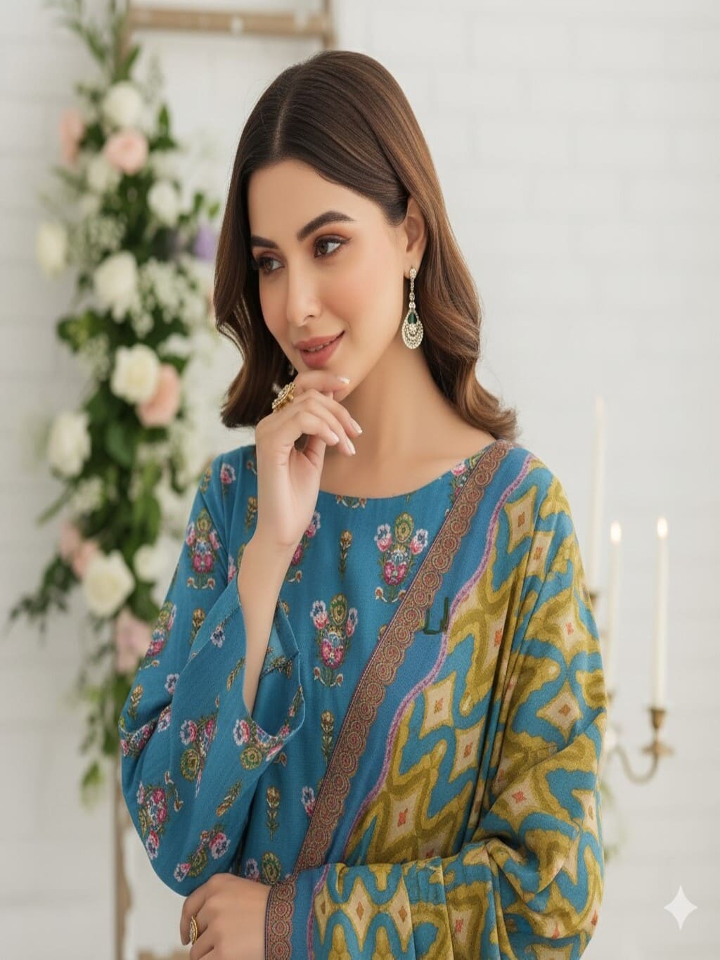 Unstitched Printed Lawn 3 Piece