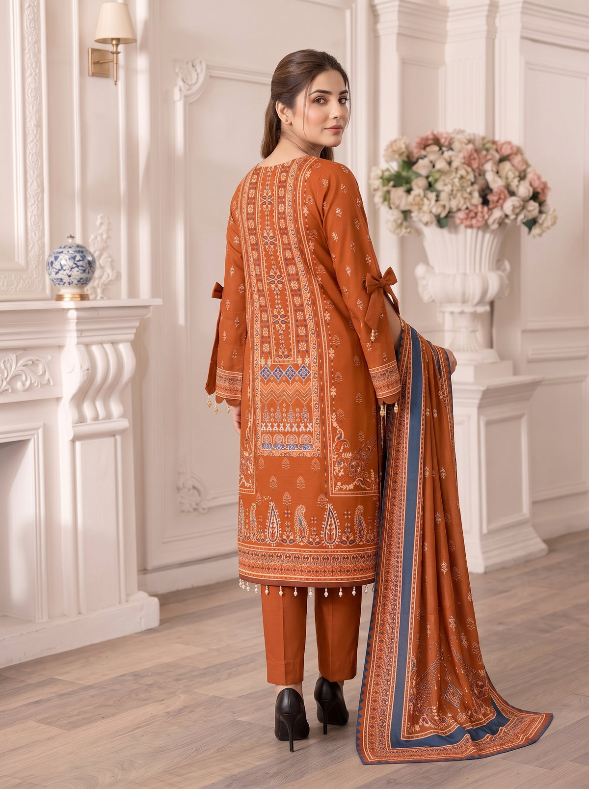 Mayal – 3 Piece Printed Suit Vol 3 (Design 1)