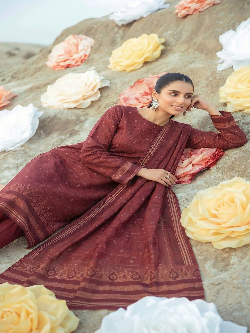 Jacquard Brosha Bana Dora 3 Piece Lawn Suit-Unstitched