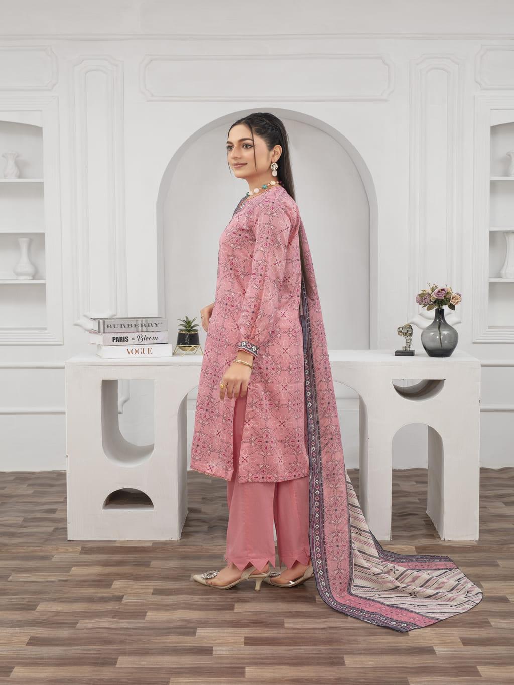 Unstitched Printed Lawn 3 Piece