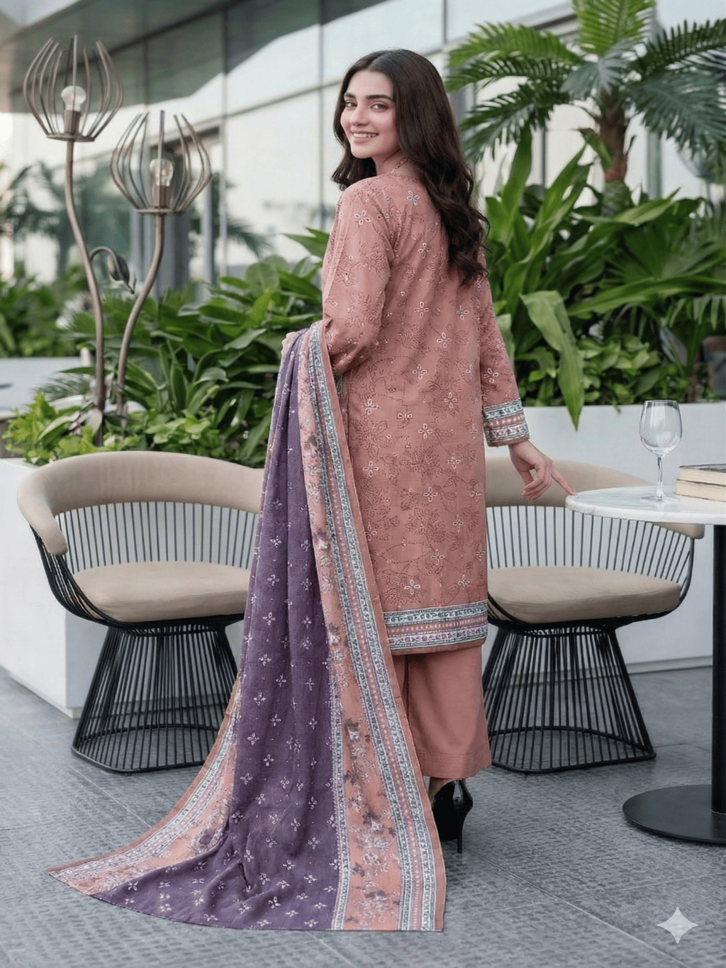 Unstitched Printed Lawn 3 Piece Suit