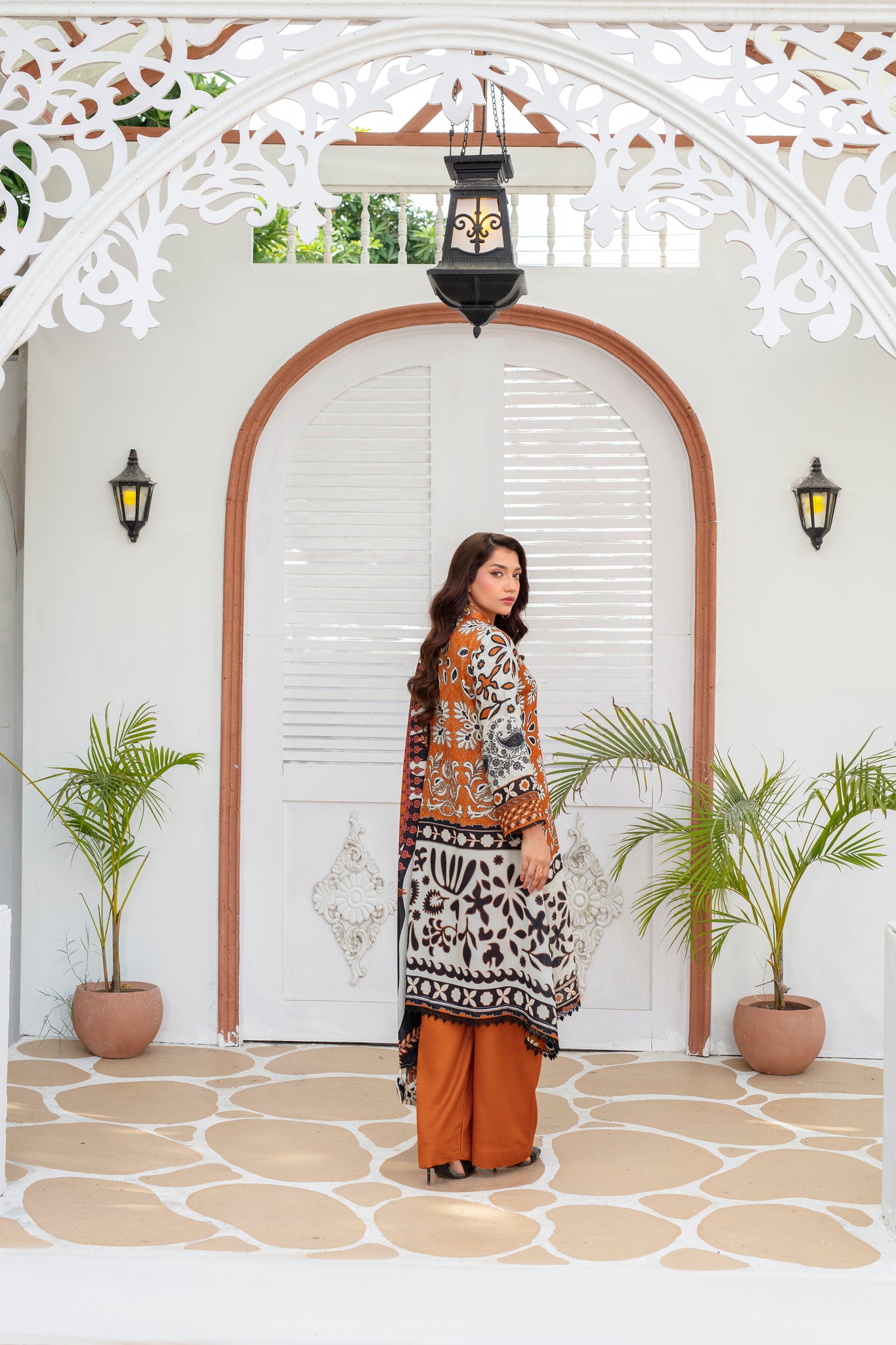 Unstitched Printed Viscose Karandi 3 Piece