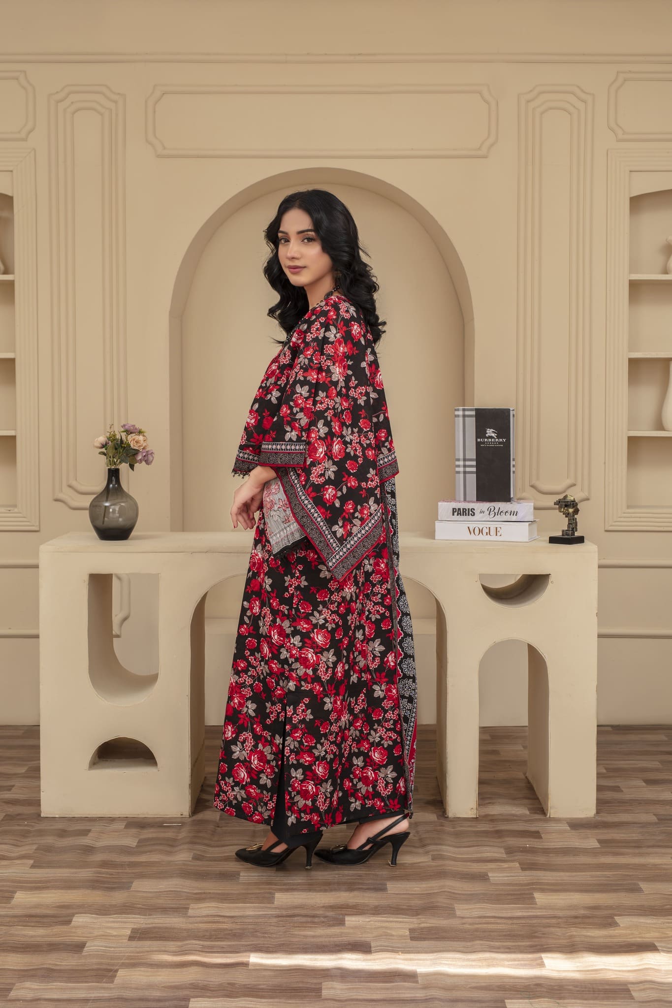 Unstitched Printed Khaddar 3 Piece