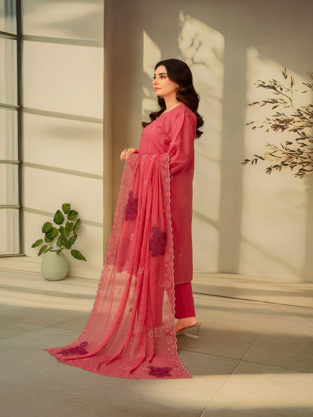 Unstitched Printed Lawn 3 Piece Suit