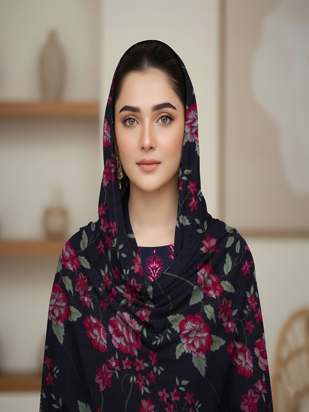 Unstitched Printed Lawn 3 Piece