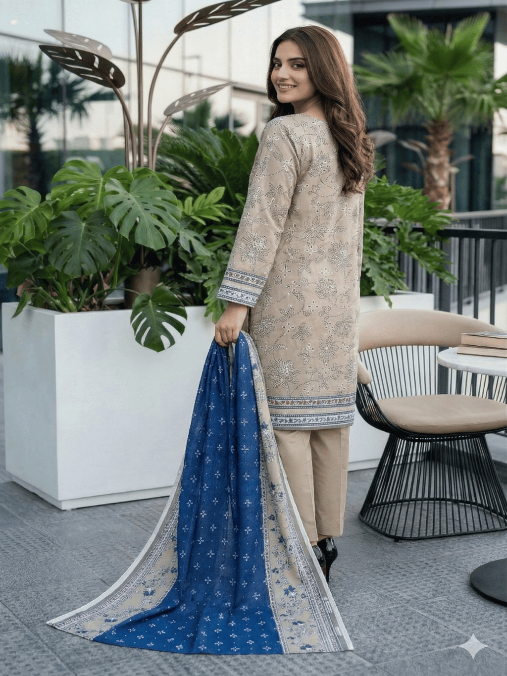 Unstitched Printed Lawn 3 Piece
