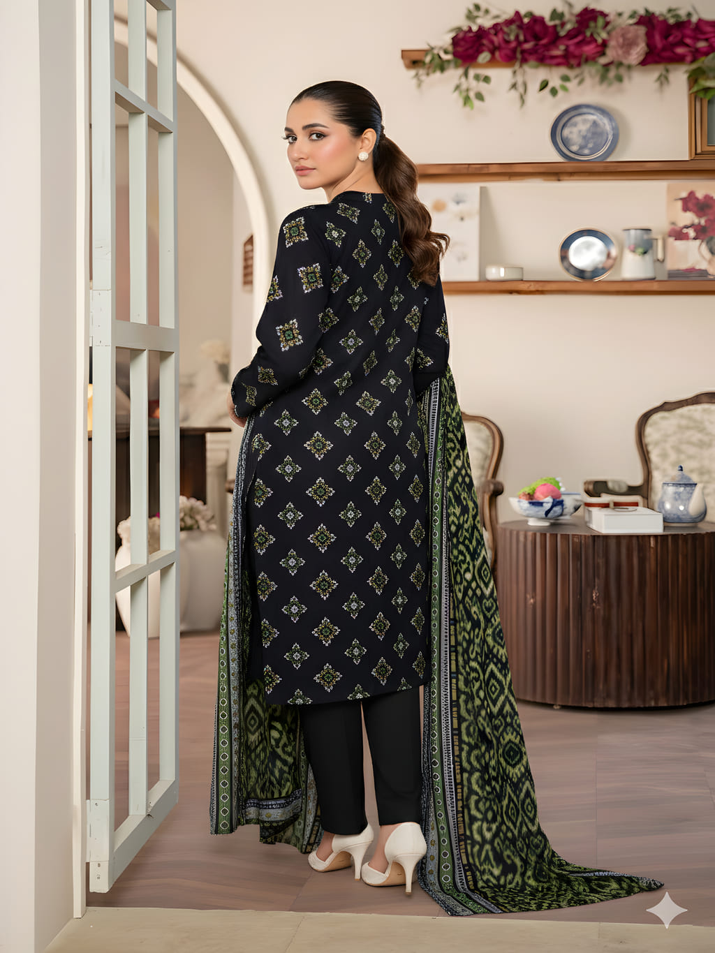 Unstitched Printed Lawn 3 Piece