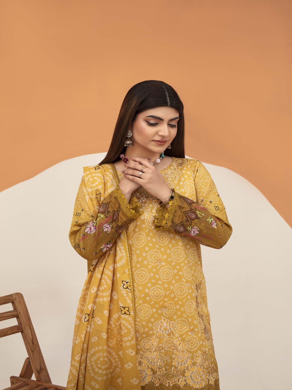 Unstitched Printed Lawn 3 Piece