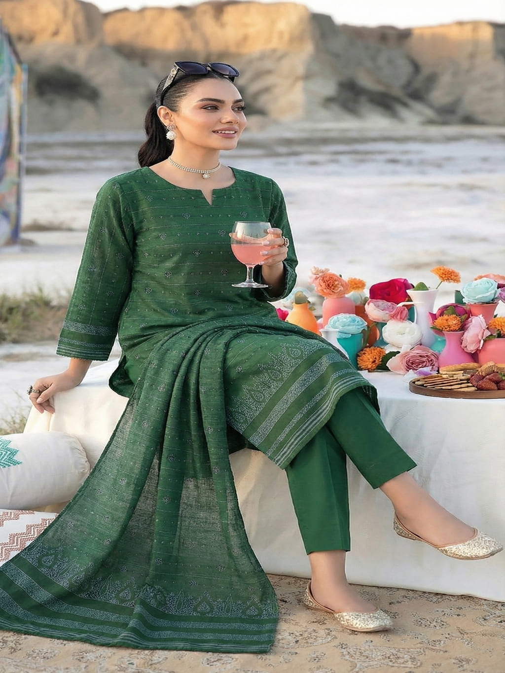 Jacquard Brosha Bana Dora 3 Piece Lawn Suit-Unstitched