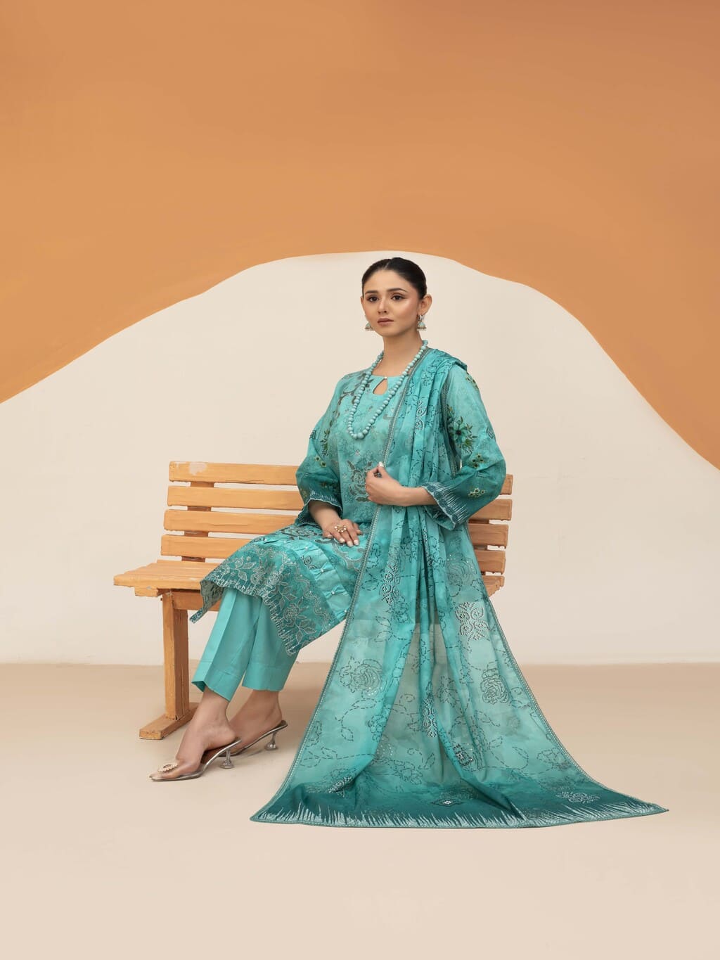 Unstitched Printed Lawn 3 Piece