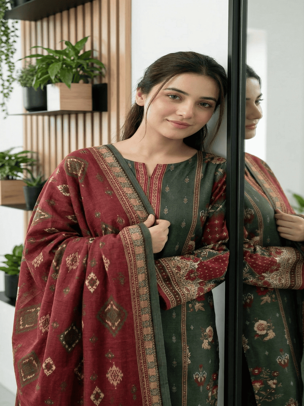 Unstitched Digital Printed Lawn 3 Piece
