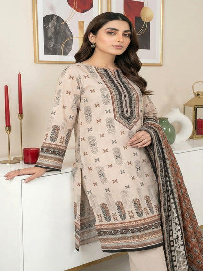 Unstitched Printed Lawn 3 Piece