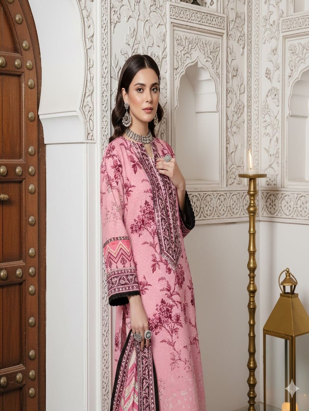 Unstitched Printed Lawn 3 Piece