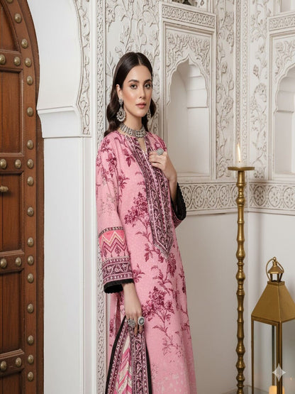 Unstitched Printed Lawn 3 Piece