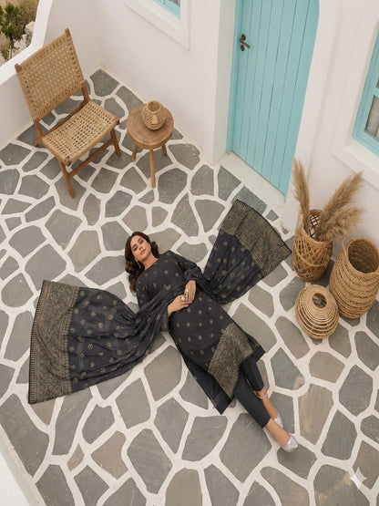 Unstitched Jacquard Brosha 3 Piece
