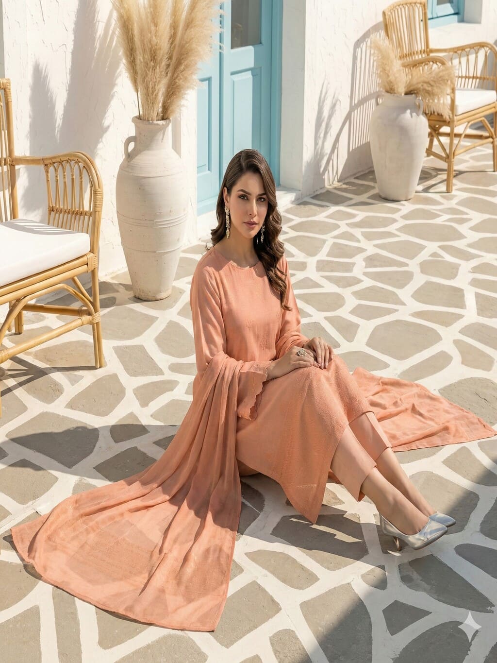 Unstitched Jacquard Brosha 3 Piece