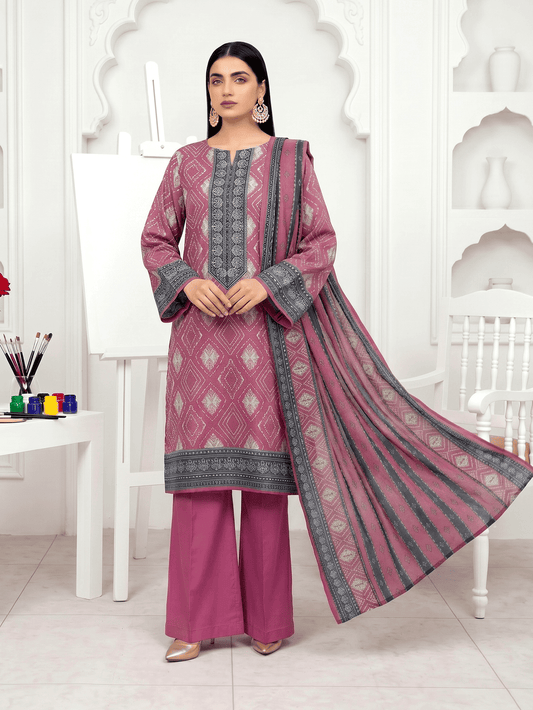 Unstitched Printed Lawn 3 Piece