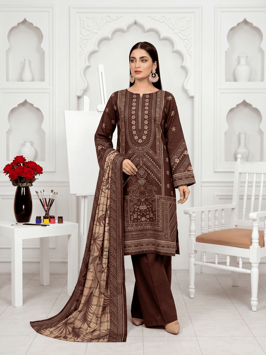 Unstitched Printed Lawn 3 Piece