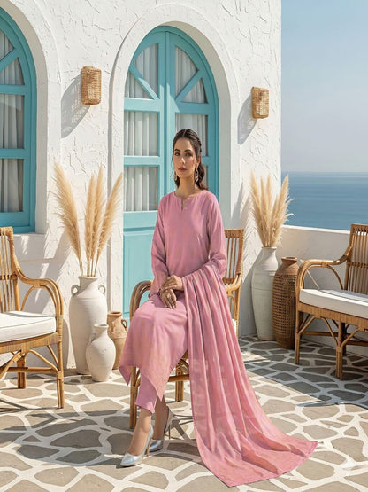 Unstitched Jacquard Brosha 3 Piece