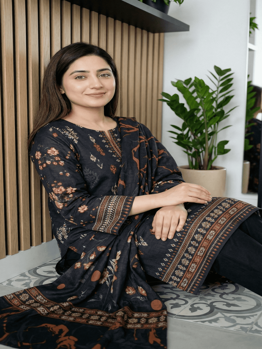 Unstitched Digital Printed Lawn 3 Piece