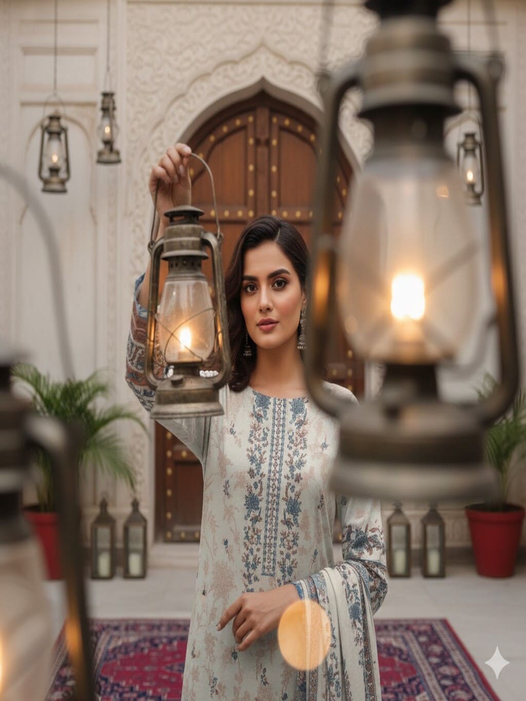 Unstitched Printed Lawn 3 Piece