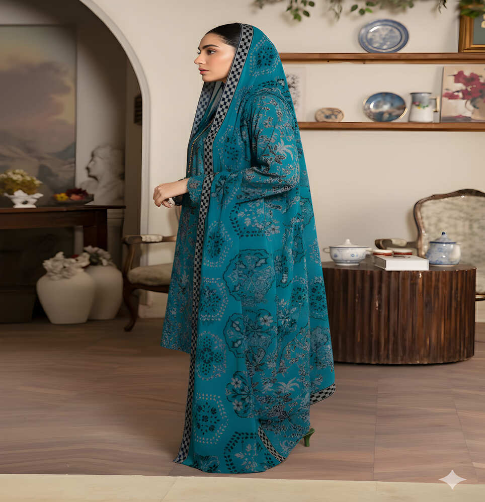 Unstitched Printed Lawn 3 Piece